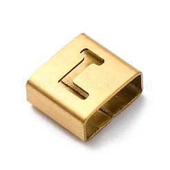 Placcatura ionica (ip) 304 acciaio inossidabile quadrato charms scorrevoli&nbsp;STAS-L132-23L-G