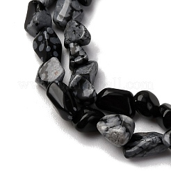Naturschneeflocke Obsidian Perlen Stränge&nbsp;G-I389-A24