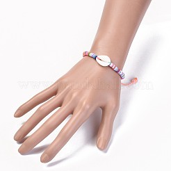 Bracelets tressés pour enfants en perles heishi en argile polymère faites à la main&nbsp;BJEW-JB04317-05