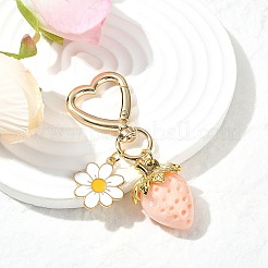 Pendentif décoratif en acrylique en forme de fraise&nbsp;HJEW-SW00120-04