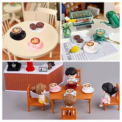 13 Stil Mini-Kaffeebohne & Kaffeetasse Harz Display Dekorationen&nbsp;DJEW-TA0001-20