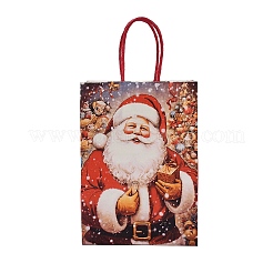 Weihnachtspapier-Tragetaschen mit Weihnachtsmann-Aufdruck&nbsp;ABAG-P015-04A