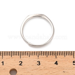 Rhodinierte 925 verstellbare Ringe aus Sterlingsilber&nbsp;RJEW-S397-01P-10
