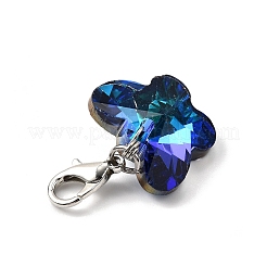 10 Stück Glas-Schmetterlingsanhänger-Dekorationen&nbsp;HJEW-JM03515-02