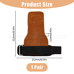 Protezione per le mani da esercizio in pelle di velluto e poliestere&nbsp;AJEW-WH0165-44