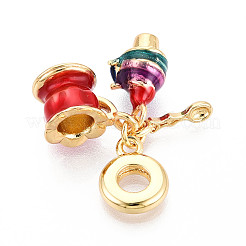 Pendentifs avec zircon cubiques à micro-pavés en laiton&nbsp;X1-KK-N271-03G