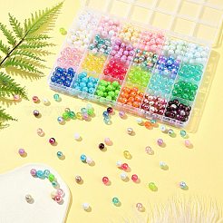 Kit di risultati per la creazione di gioielli con perline rotonde in acrilico e plastica fai da te 600 pz 24 stili&nbsp;DIY-FS0005-63