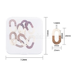 Colgantes de resina & madera&nbsp;RESI-OL0001-04B