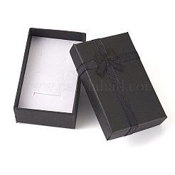 Rechteckige Schmuck-Geschenkboxen aus Papier mit Schleife&nbsp;CON-TAC0010-79A