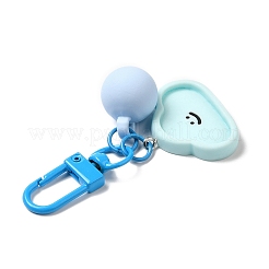 Porte-clés pendentif en acrylique visage souriant de dessin animé&nbsp;LS-KEYC-D017-01C