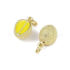 Pendentifs d'émail en laiton &nbsp;KK-H072-18G-08
