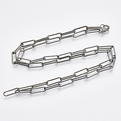 Fabrication de collier de chaîne trombone ovale ronde&nbsp;MAK-S072-05B-B