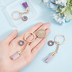 Legierung bunter strass keychain&nbsp;KEYC-WR0001-24
