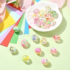 20 Stück 10 Stile handgefertigte transparente Acrylperlen&nbsp;MACR-CJ0002-14