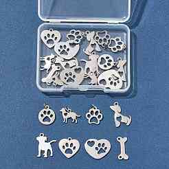 24 Stück 8 Stile 304/201 Edelstahlanhänger&nbsp;STAS-FS0002-04