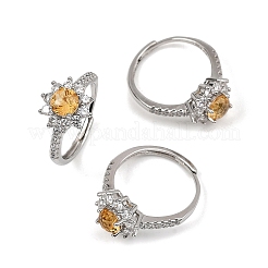 Polsini aperti in ottone con micro pavé di zirconi&nbsp;RJEW-D351-01P