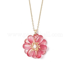 6 collana con ciondolo in vetro di 6 colori&nbsp;NJEW-MZ00113