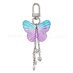5 Stück 5 Farben Acryl Schmetterling Anhänger Dekorationen&nbsp;HJEW-JM01779-S