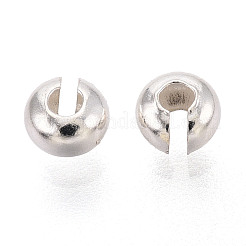 925 Crimpperlenabdeckungen aus Sterlingsilber&nbsp;STER-T008-37S-03