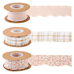 3 rouleau de ruban polyester froissé 3 styles&nbsp;OCOR-TA0002-99C