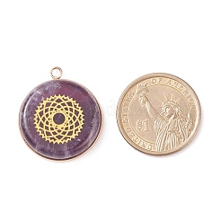 Pendentifs en pierre naturelle & synthétique mixte&nbsp;PALLOY-JF01648-01