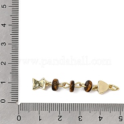 Colgantes con chips de ojo de tigre natural del océano&nbsp;GG-CBA3401-02G-04