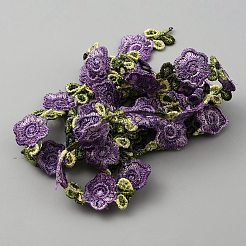 Garniture en dentelle de polyester à fleurs de 15 mètre&nbsp;OCOR-WH0080-95B