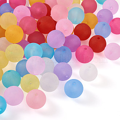 100pcs 10 Farben transparente Acrylperlen&nbsp;FACR-BT0001-02