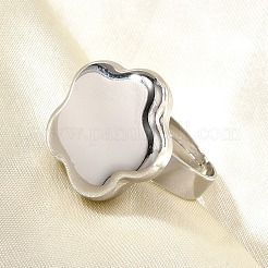 Verstellbarer Fingerring aus 304 Edelstahl&nbsp;RJEW-H244-02P