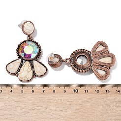 Orecchini pendenti in lega sintetica turchese&nbsp;EJEW-U053-04A-R
