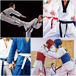 Cinturón de taekwondo&nbsp;AJEW-WH20022-73E-06