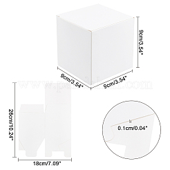 Caja de papel kraft creativa plegable&nbsp;CON-WH0062-04A