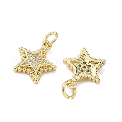 Ciondoli in ottone zirconi chiari micro pavé&nbsp;KK-F930-01G