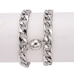Bracciali con catene a maglie in acciaio inossidabile 304 anti-ossidazione&nbsp;BJEW-JB06276