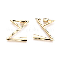 Encantos de bloqueo de mosquetón de tornillo de latón&nbsp;KK-I663-01G-Z