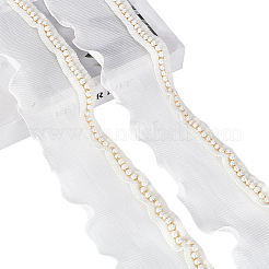 Elastischer Chiffon-Spitzenbesatz mit Plissee&nbsp;OCOR-WH0105-076