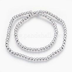 Electroplate non magnetici ematite sintetico fili di perline&nbsp;G-F585-C05-4mm