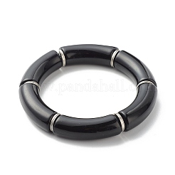 Juego de pulseras elásticas con cuentas de tubo curvo grueso para niñas y mujeres&nbsp;BJEW-JB06947