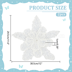Blumen-Mehrschicht-Polyester- und Pailletten-Stickapplikationen&nbsp;PATC-WH0010-35