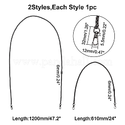 2 sangle de sac à chaîne en fer de style 2 styles&nbsp;DIY-WR0002-44