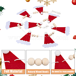 Striscioni appesi in feltro natalizio bandiere&nbsp;AJEW-WH20064-99A