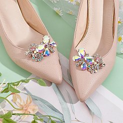 2 Stück Schmetterlings-Schuhdekoration aus Legierung und Glas&nbsp;FIND-AR0005-01C