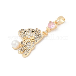 Pendentifs en laiton zircon cubique transparent&nbsp;KK-R213-10G