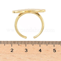 Manschettenringe aus Messing mit Herzmotiv für Damen&nbsp;RJEW-A069-09G