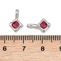 Pendentifs avec zircon cubiques à micro-pavés en laiton&nbsp;KK-H263-04P
