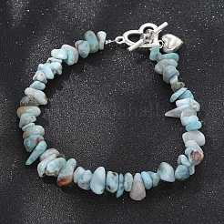 Natürliche Larimar Perlen Armbänder&nbsp;X-BJEW-JB02681-01