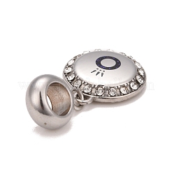 304 Edelstahl Kristall Strass europäischen baumeln Charms&nbsp;STAS-F278-21P