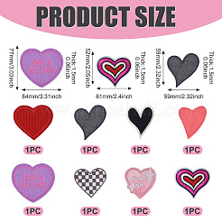 8 pièce de 8 styles de patchs en tissu brodés informatisés&nbsp;PATC-TA0001-38A