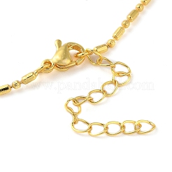 Colonna in ottone con placcatura a cremagliera e collane con catena a sfere rotonde&nbsp;NJEW-K256-05G