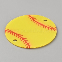 Sportball-Verbindungsanhänger aus Acryl&nbsp;MACR-WH0007-160A